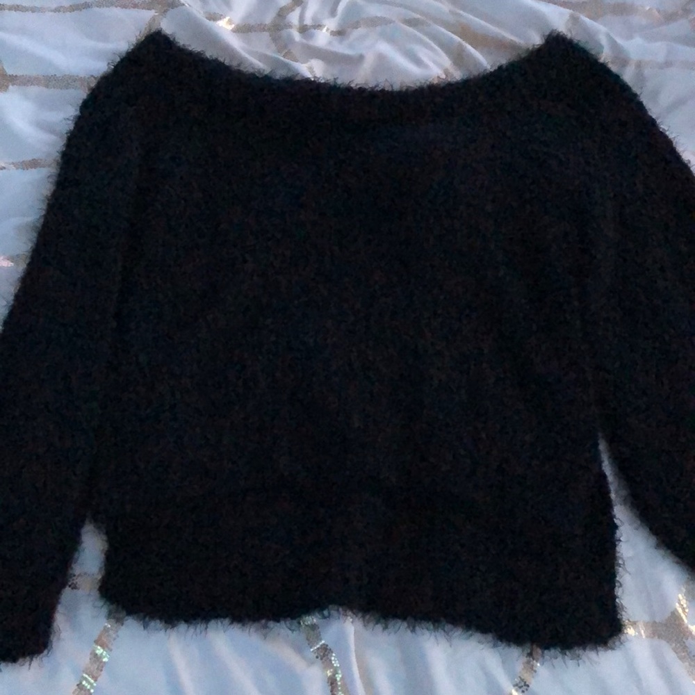 soft black sweater